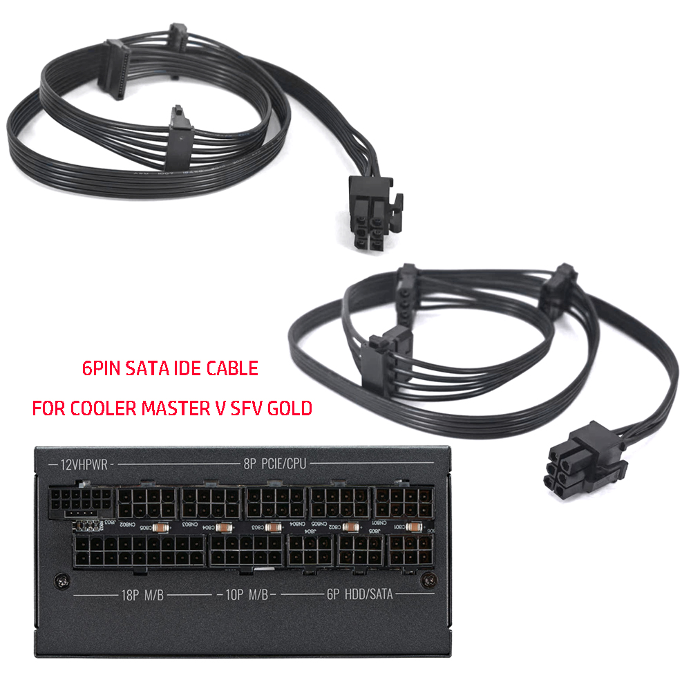 6PIN PCIE TO 3*SATA Molex IDE  - đánh giá và giá Sfx Modular Power Supply 850W Gold