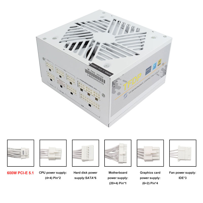 White 750w 850w 1000W 1200W Wa - đánh giá và giá 1000W White Modular Power Supply